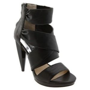MICHAEL Michael Kors Jennings Nappa Black Strappy
Cone Heel